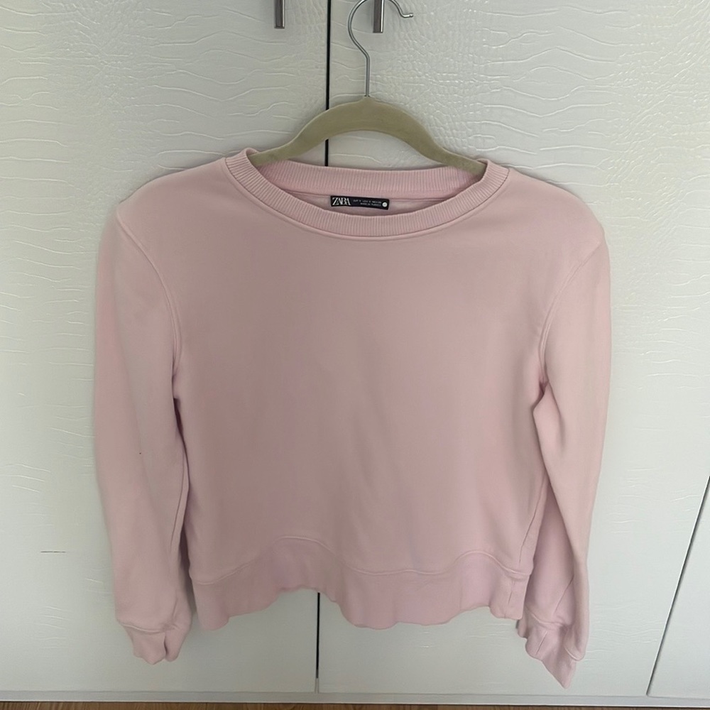 Zara Pink Crew Neck Size Small